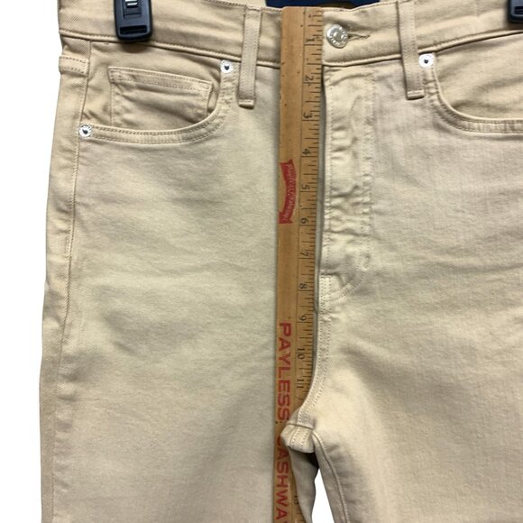 Veronica Beard Women 30 Carolina Skinny Kick-Flare Jeans Stone Khaki High Rise - Picture 14 of 16